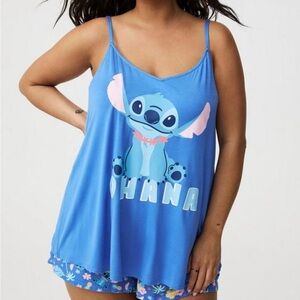 Torrid Disney Stitch Adjustable Pajama Tank Top